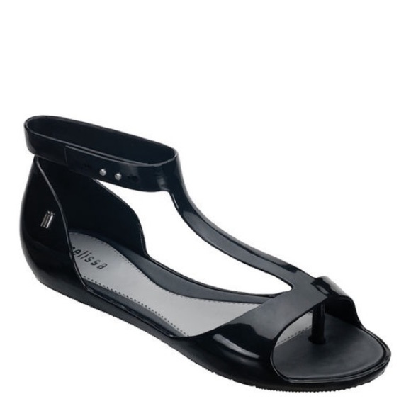 Melissa black optical II ankle strap sandal size 8 - Picture 1 of 10